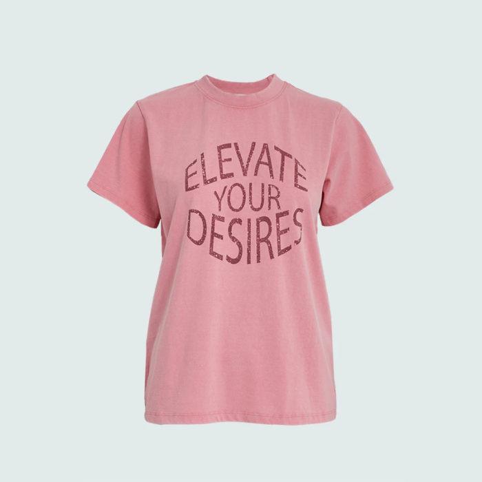 camiseta de algodon hollarie t-shirt rosa marca desires