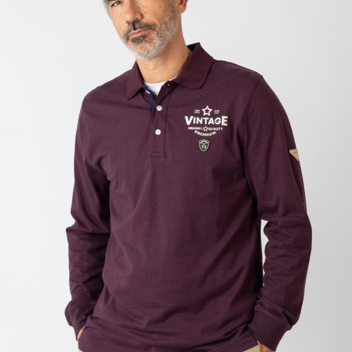 POLO " PRIVATA " COLOR BURDEOS