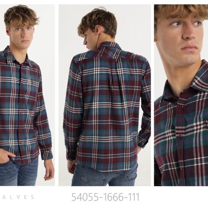 CAMISA BURDEOS "SIX VALVES "